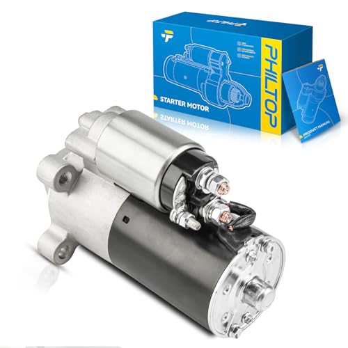 Image of PHILTOP Starter Compatible with Ford Focus 2000-2004 2.0L Automatic Replacement New for 66558,98AB11000EC,YS4Z11002EARM,YS4Z11002EA,YS4Z11002EB,6655,6655N,91025894,YS4Z11002EBRM,98ABEC