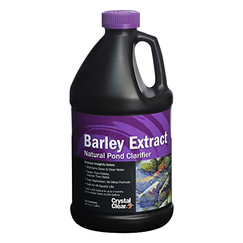 CrystalClear Barley Extract Concentrate - Natural Liquid Pond Clarifier - 64 Ounce of Barley Straw Extract Treats Up to 32,000 Gallons