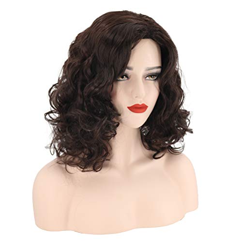 Lurrose Linda peruca de cabelo cacheado pequeno Acessórios de cabelo elegantes, capa de peruca requi