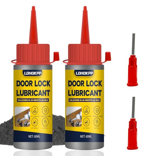 60ml*2 Graphitpulver Türschloss Graphitpulver für Schlösser G raphitpulver-Schmiermittel g raphitpulver Trockenschmierung Schmierstoff Graphite Powder Fensterscharnieren Tür und Fensterschienen