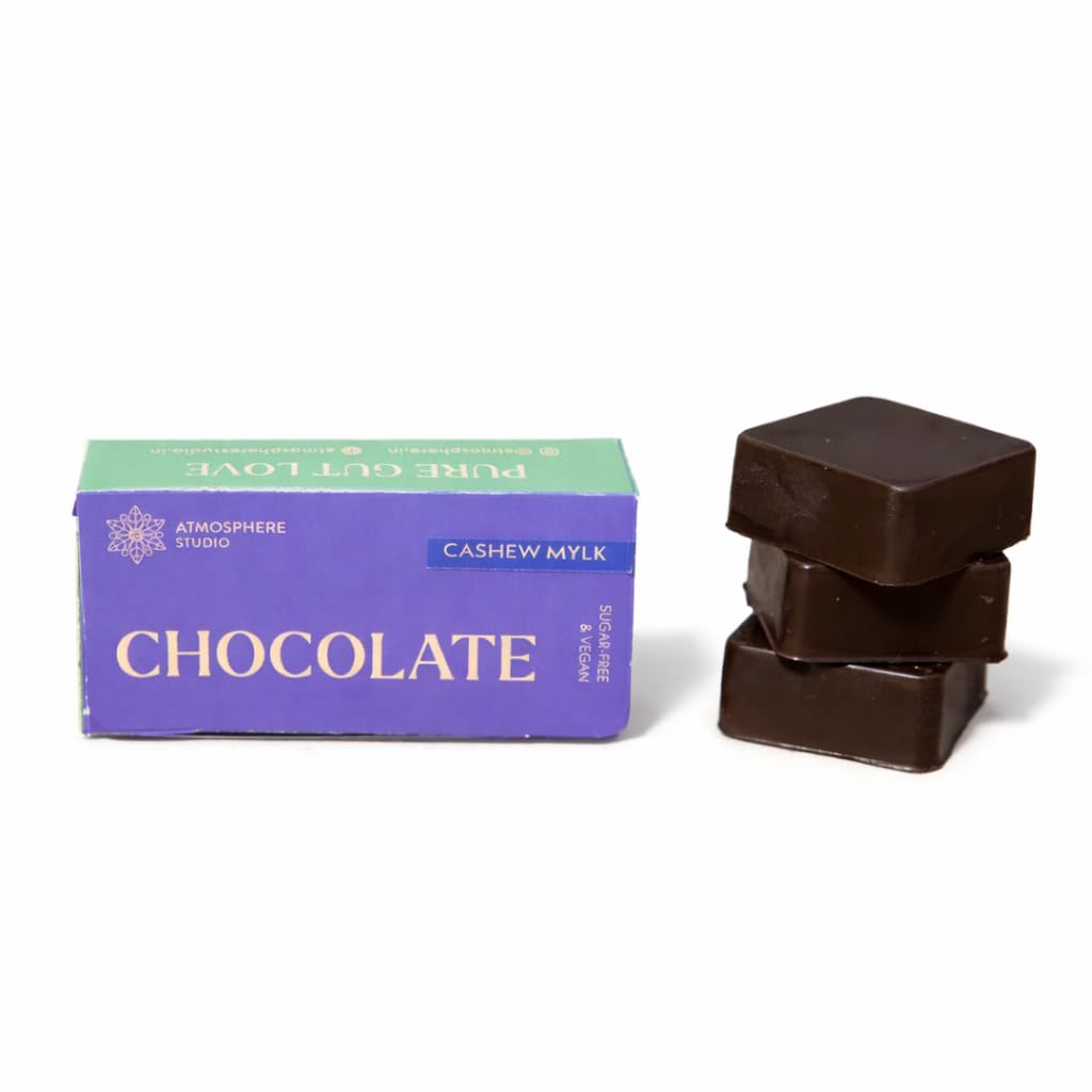 Atmosphere Energy Bars, Cashew Mylk Chocolate Fudge, 6 Bars, Gluten Free & Sugarfree | No Artificial Sweeteners | Vegan | No Preservatives | All Natural | Healthy Snack, Keto, Nutrition Snack