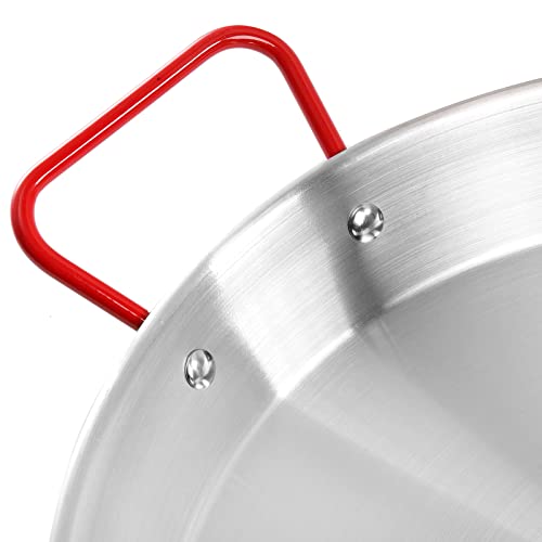 Lyellfe 2 Pack Stainless Steel Paella Pan, 12-1/2 Inch Paella Pan with Double Handles, Nonstick Flying Pans for Camping and Gathering, Oven and Induction Safe, 32cm by Lyellfe - Image 4