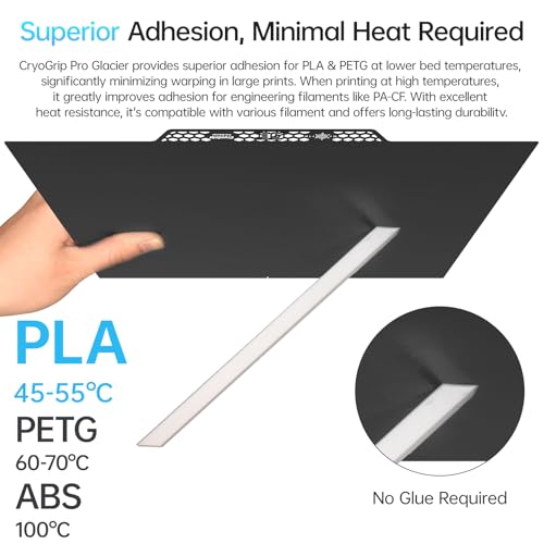 Image of BIQU CryoGrip Pro Glacier 370x370mm Panda Build Plate for Creality K2 Plus 3D Printer Double Sided Upgrade Build Plate Removable Surface Platform
