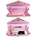 Dasein Women Evening Bags Formal Clutch Purses for Wedding Party Prom Handbags with Shoulder Strap and Glitter Flap (Pink)