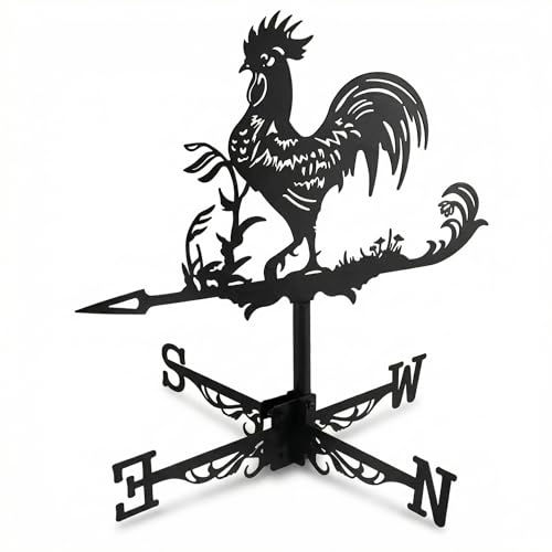 QWORK® Girouette Rétro en Métal, Décoration de Jardin/Toit/Cour