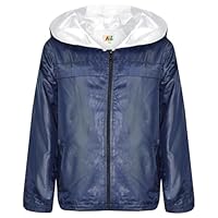 A2Z 4 Kids Girls Boys Raincoats Jackets Kids Lightweight Kag Mac- Raincoat Jacket 449 Navy 11-12