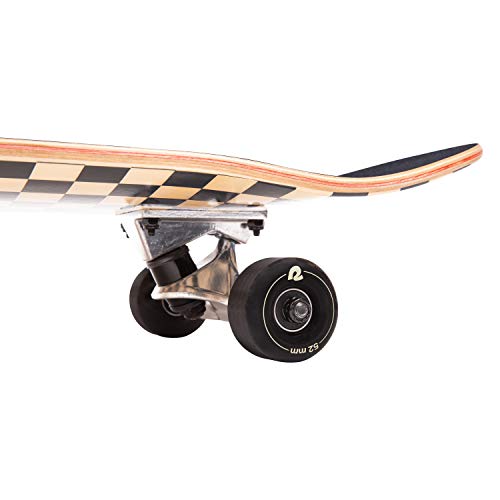 Image of Retrospec Alameda Skateboard Complete | Canadian Maple Wood Deck w / 5.5 Inch Aluminum Alloy Trucks for Commuting, Cruising, Carving & Downhill Riding