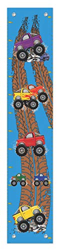 Kid Room Decor Monster Truck Growth Chart for Boys Measurement Chart Kids Mud Truck Growth Chart
