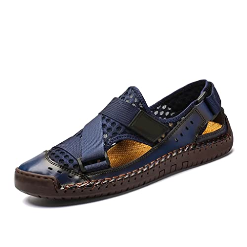 Mens Sandals Mesh Deck Beach Sandals Fisherman Shoes for Men Outdoor Handmade Men Shoes - Main Image