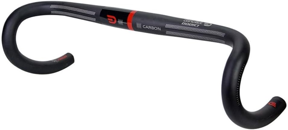 Drop Bar Road Bike Handlebar Full Carbon Construction, 31 8MM Clamp, 400MM Width, Only Weighs 177g for Enhanced Riding Experience red 420mm