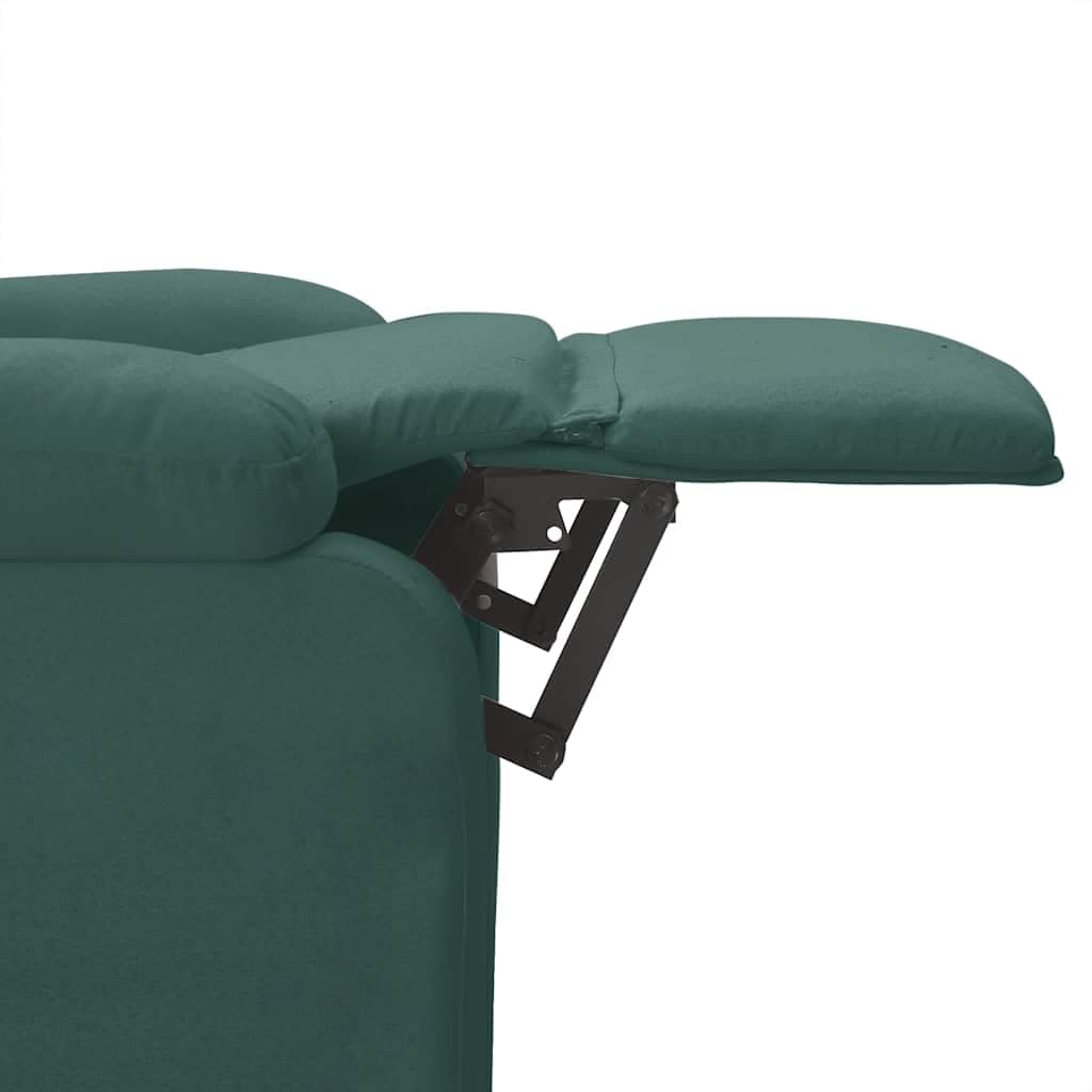 Sillón Relax Verde Oscuro Sillón Ajustable TV de Tela | Cómodo sillón reclinable con 3 posiciones ajustables para noches relajadas en el salón o sala de lectura.