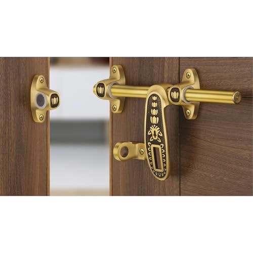 Image of COMPASS Rose Series Brass Heavy Aldrop for Single Door for Home /Office Door (Coffee Antique, 10 Inch)