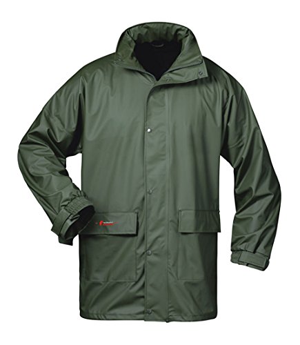 Norway PU Regen-Jacke mit Kapuze - Oliv - Größe: M