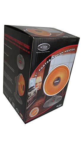 Optimus 9" Dish Heater, Standard, Black #TOP5