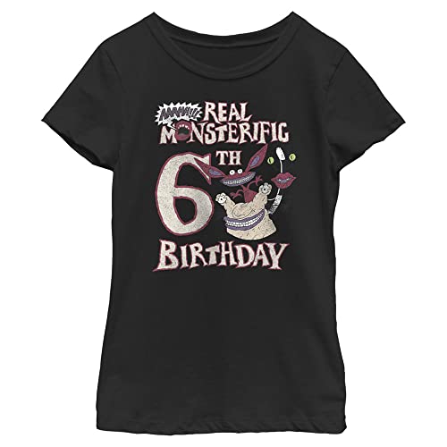 T-shirt Nickelodeon pour fille ado fan de la série Aaahh Real Monsters en taille M noir