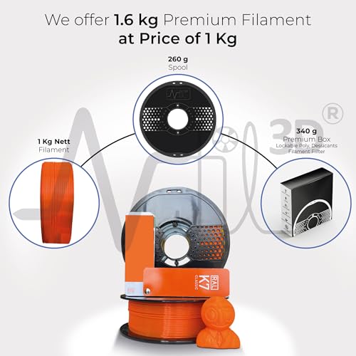 Image of NFIL3D Premium HS PLA+ Clear Orange - 3D Printing Filament | Compatible with All 3D Printers | 1.75mm | 1Kg Nett Weight