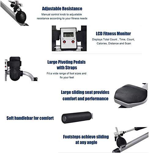 Image of Rowing Machines Hydraulic Rowing Machine Home Use Super Silent Indoor Portable Rower Home Gym Foldable Rowing Machine