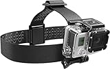 REFLEX CAMERA Head Mount Compatible with GoPro Hero 13/12/11/10/9/8/7/6/5/4/3 & DJI Osmo Action Cameras. Adjustable Head Strap - Perfect GoPro Head Mount