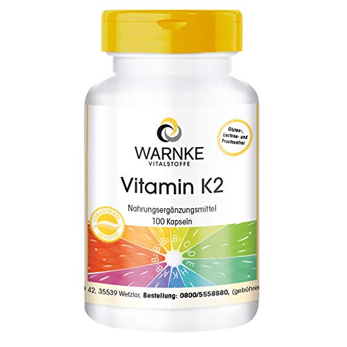 Vitamine K2 Capsules - 100µg Vitamine K2 MK-7 per capsule - hoge dosering & veganistisch - 100 capsules