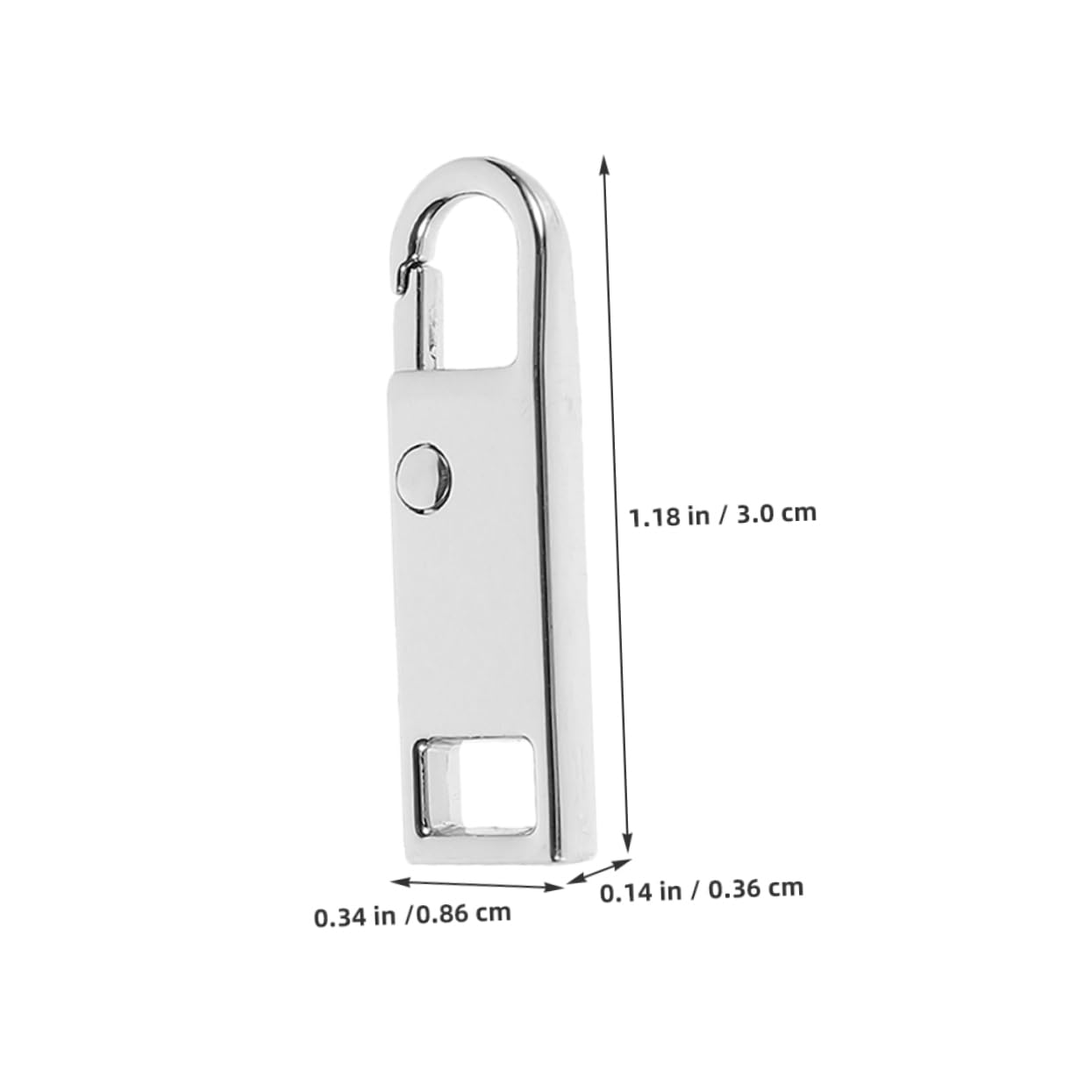 VILLCASE 6pcs Silver Removable Replacement Zier Pull for Suitcase Luggage Bag Jacket Universal Zipper Puller Repairer