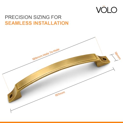 Image of VOLO Antique Finish Door and Window Handle for Home, Kitchen, and Office Doors - Cabinet and Window Handle (Model: R-137) (4, 160MM (8 Inch))