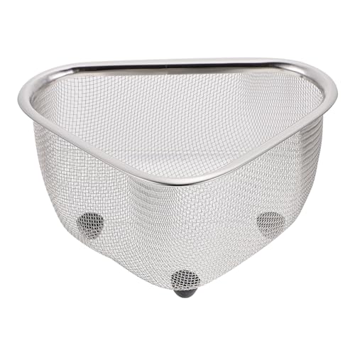 Sink Corner Mesh Colander Strainer Basket Organize Collect Food Scraps Small Corner Basket Steaming Draining Rinsing Sink Drainer L