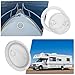 4 Inch Boat Hatch 2 Pack,Boat Deck Plates Round Non-Slip Inspection Hatch with Clear Detachable Cover,Marine Access Hatch Deck Hatches for RV Boat Yacht Kayak Outdoor Mount-Screws Included（White）