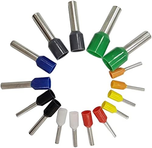 800 PCS Wire Ferrule Crimp Connectors Kit 24-10 Gauge Copper Ferrule Terminals Nylon Insulated Pin Cord End Connectors Crimp Ferrules Wire Connector 24 22 20 18 16 14 12 10 AWG Kit