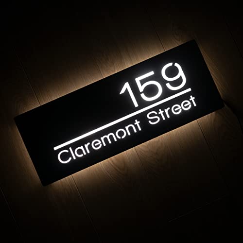 image for Grotrevleg 12V LED House Numbers for House Street Backlit,Personalised