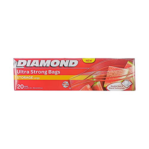 Diamond Storage Zipper Bags Large 20ct 26.8cm x 24.4cm