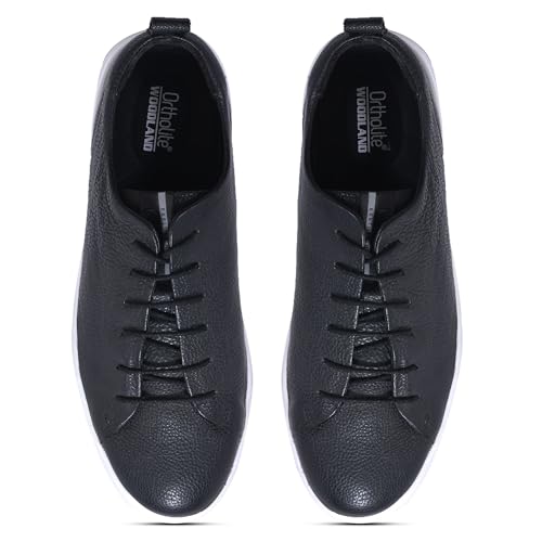 Image of Woodland Men Black Casual Sneakers