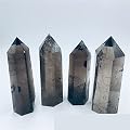BAYDE Gift 1PCS Natural Tea Crystal Pillar Single Hexagonal Smoke Smoked Column Stone YICHENGYIN (Size : 8-9cm)