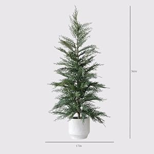 Holidaycollectionsetof1fauxcedartreespremiumartificialindoorcedartreestands36tallincremepotperfectchristmasdecoration  Urban Country Home Decor Holiday collection set of 1 faux cedar trees premium artificial indoor cedar tree stands 36 tall in creme potperfect christmas decoration  urban country home decor