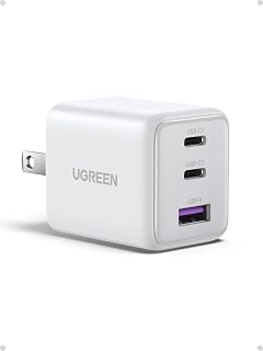 UGREEN 3-Port 30W USB C Charger, GaN II Compact iPhone Charger Fast Charging, Type C Power Adapter for iPhone 17/16/15 Series, Galaxy S26/S25/24/23, iPad, White - Amazon product rated Grade A