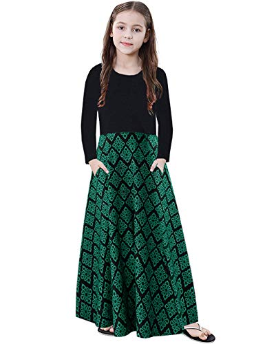 KYMIDY Girls Maxi Dress Kids Long Sleeve Casual Floral Dresses...