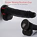 Adult Relaxing Toy 9.4 Inch Realistic Silicone Dick Wand 6 Vibration Modes and 3 Thrusting with Strong Suction Cup for Hands-Free Play - 05B2b
