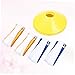FOYTOKI Boys and Girls Flag Football Set 8 Pcs American Football Waist Belt Flags Rugby Training Accessory for Youth White Blue Yellow Training Markers Disc Cone