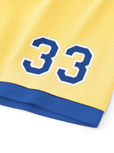 Image of 2 or 6 Piece Kids Boys Basketball Jersey Set Youth Letters Printed Lightweight Basketball Tank Top and Track Shorts
