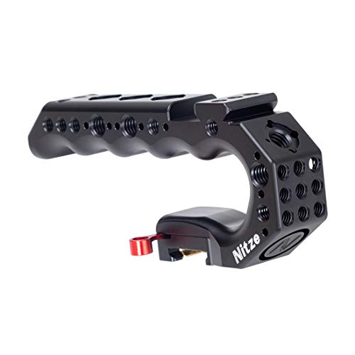Nitze Stinger Handle Universal Top Handle Grip for Camera Cage with Built-in QR NATO Clamp - PA28-A