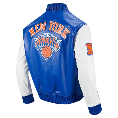 Pro Standard Mens NBA New York Knicks City Signature Jacket Royal Blue/White Xl - Image 4
