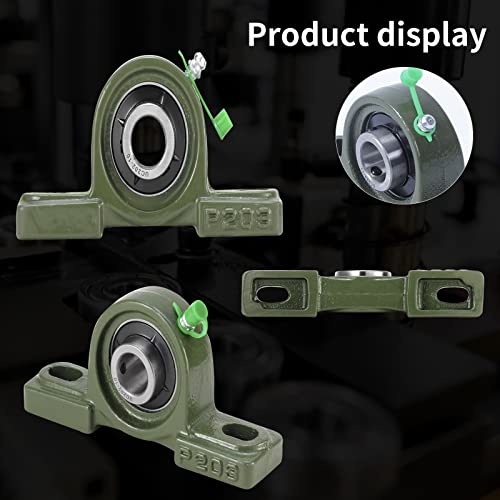 Ucp202-10 Pillow Block Bearing, Mount Flange Bearing, 5/8 Inch Bore Bearing Unit, 2-Bolt Flange, Self Aligning Cast Iron Housing, Set Screw Locking Style Flange Pillow Block Bearing #TOP4