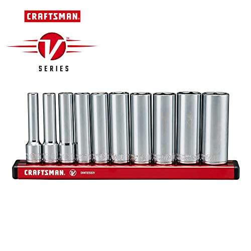 Craftsman V-Series Socket Set, Deep Mm, 1/4 Inch Drive, 10 Piece (Cmmt17515V) #TOP1