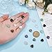 Hobbspring 32pcs Mixed Color Heart Stone Pendants - 8 Colors, 4pcs/Color, 15mm x 12mm x 4.5mm, 2mm Hole, Heart Shape, Mixed Stone, Brass Loop, DIY Jewelry Crafts