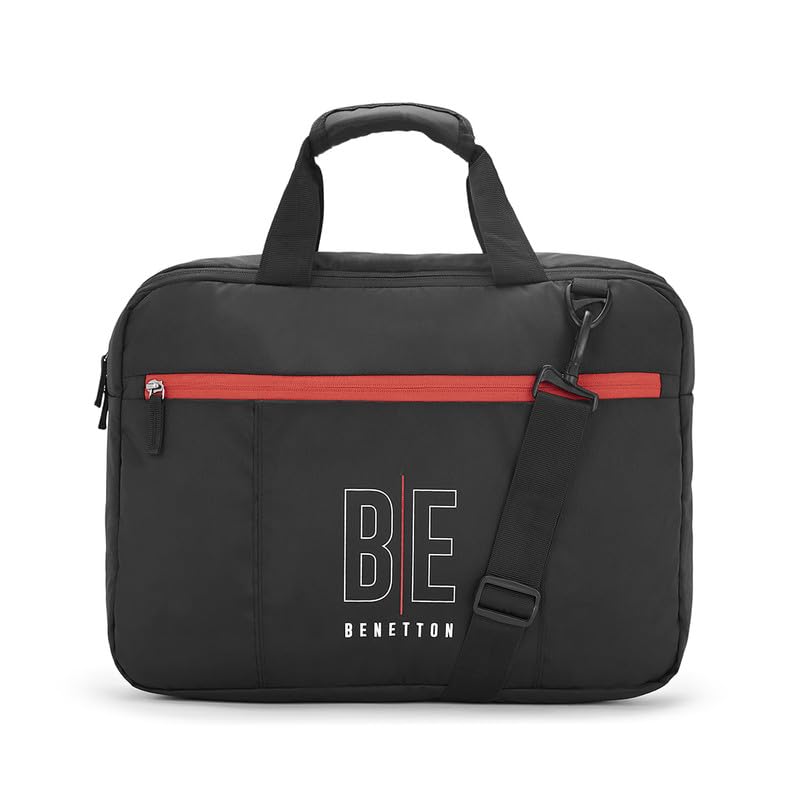 Clover Polyester Business Case for Unisex - Black+Red-image-41
