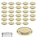 Produktbild mikken 30 Deckel TO 70/7,3 cm pasteurisierbar für Marmeladengläser Twist-Off Ersatzdeckel Schraubdeckel für Sturzgläser, Einmachgläser gold
