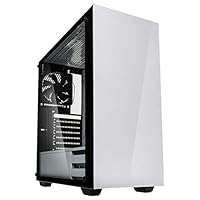 KOLINK Stronghold Midi-Tower Mini-ITX bis E-ATX, PC Hülle mit Seitenfenster, Tempered Glass Computergehäuse, PC Case Computer Gehäuse mit lüfter, Weiß