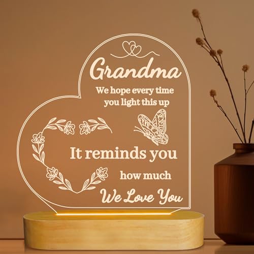 Grandmasbirthdaymothersdaygiftssoftwarmwhitenightlight Urban Country Home Decor Grandmas birthday mothers day gifts soft warm white night light urban country home decor