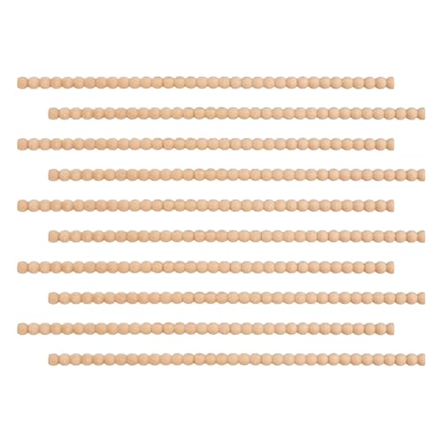 Recopilación de Madera sin acabado Top 5. 47 Moldura De Madera - Listón De Madera Decorativo De Cuentas 40 Cm,10 Piezas Sin Acabar Para Decoración De Muebles Paredes Puertas Y Estanterías