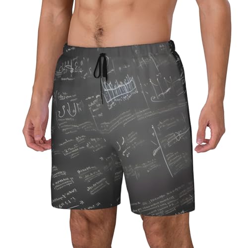 Math Symbols Pattern Print Men Stylish Functionality Swim Trunks Breathable Beach Shorts Surfing Gym Fishing2