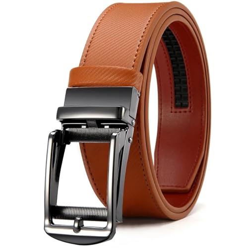 Men's Luxury Genuine Leather Belt With Metal Automatic Buckle